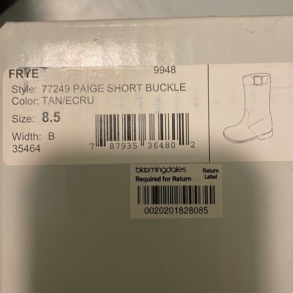 Frye Paige Short Buckle leather and canvas ankle boots - Picture 6 of 6